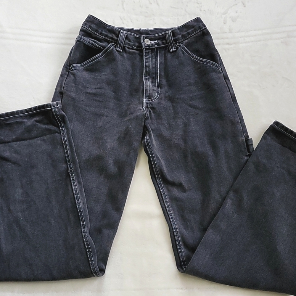 🖤NWOT!BRANDY MELVILLE CARGO FADED BLACK BAGGY JEANS🏷FINAL PRICE💰